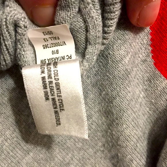 GAP  I❤️My 🐶Sweater red Tie S 6-7 - Picture 8 of 10